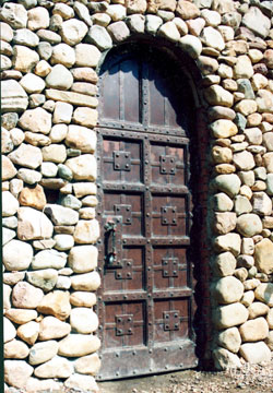Дверь с элементами художественной ковки